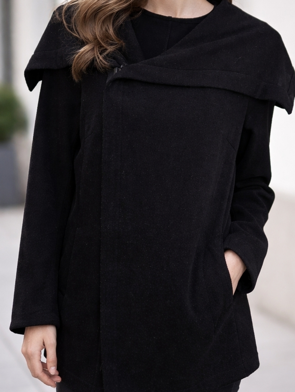 Simply Vera Vera Wang Black Trench Coat #226